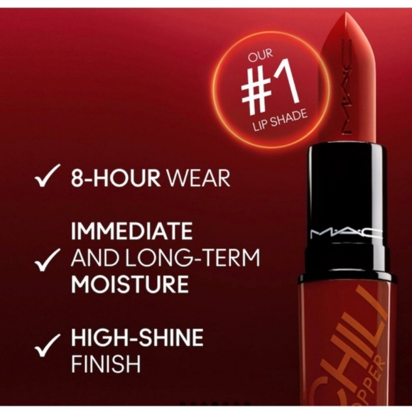 MAC Lustreglass Lipstick in Chili Popper NEW - Picture 6 of 7